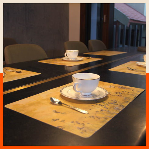 Polypropylene Table Mats & Coasters for Dining Table at Home (Morning Dew - Set of 6)